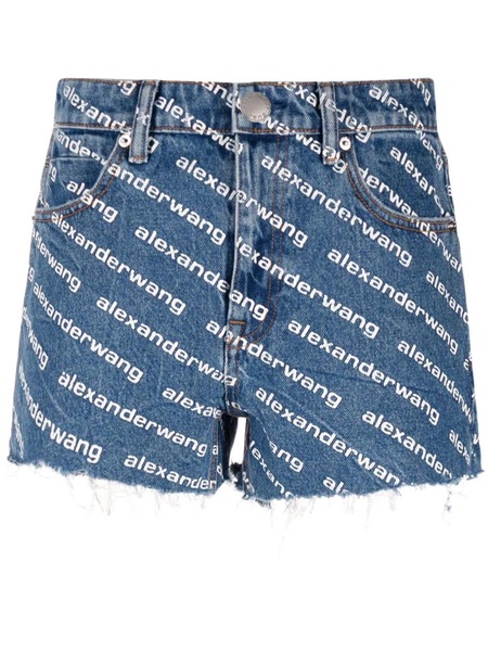 Alexander Wang Denim Shorts With Print