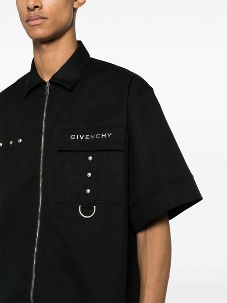 Givenchy Black Shirt With Removable Sleeves Men