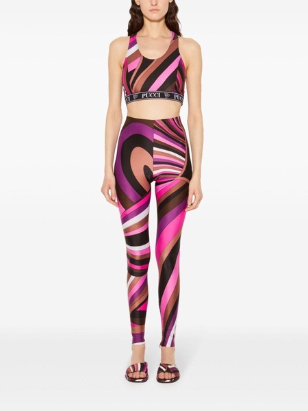 Pucci Iris-Print Crop Top Clothing