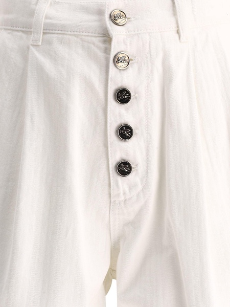 Etro Pleated Shorts With Buttons