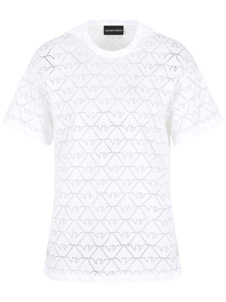 Emporio Armani Devoré Cotton T Shirt