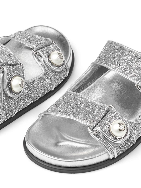 Jimmy Choo Fayence Glittered Sandals