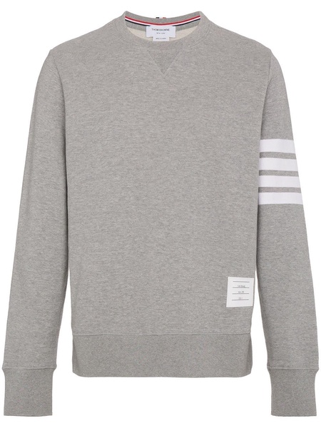 THOM BROWNE Men's Relaxed Fit 4-Bar Cotton Crewneck Sweatshirt