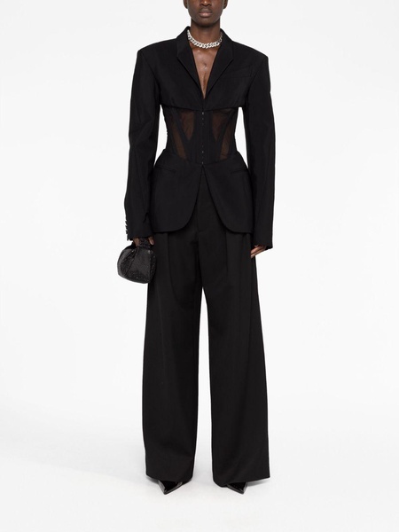 Mugler Viscose Blend Single Breasted Jacket