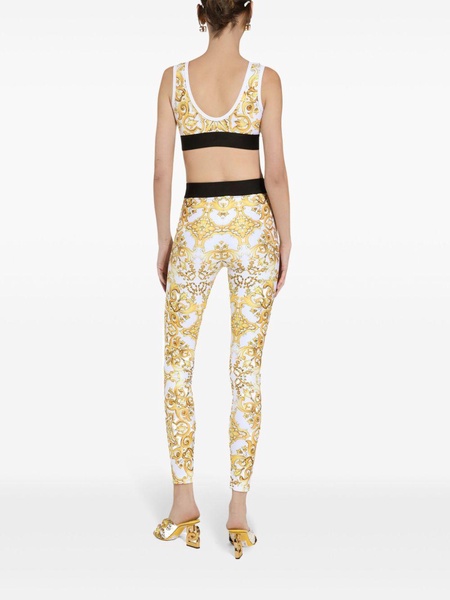 Dolce & Gabbana Cropped Tank Top With Majolica Print