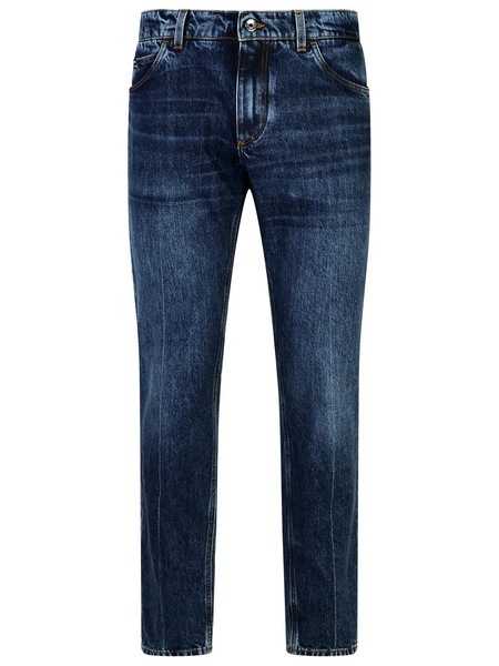 Dolce & Gabbana Blue Cotton Jeans Man