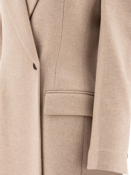 Brunello Cucinelli Lightweight Wool Cloth Coat With Monili