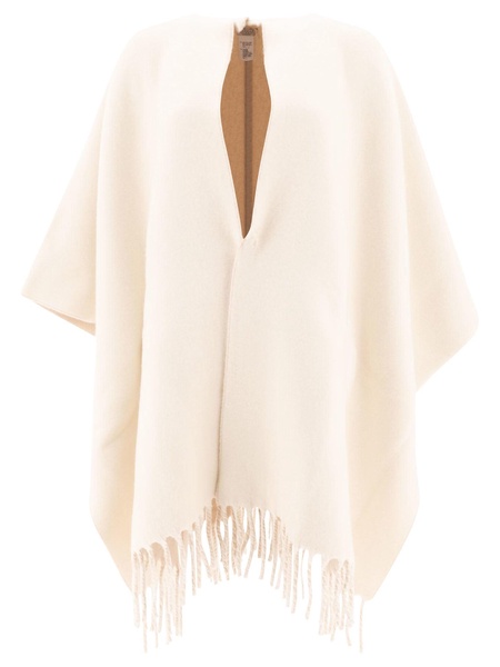 Brunello Cucinelli Wool And Cashmere Double Knit Poncho