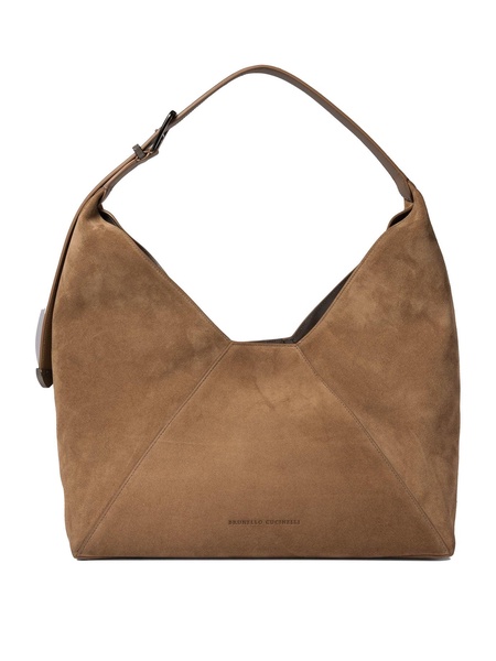 Brunello Cucinelli Sueded Calfskin Hobo Bag