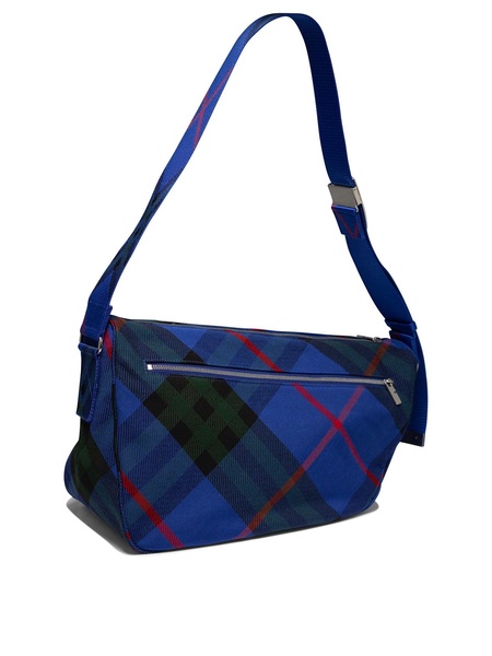 Burberry Shield Tartan-Check Zipped Shoulder Bag