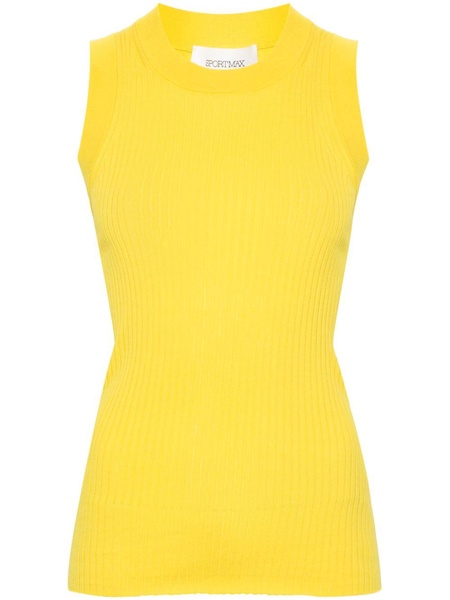 Sport Max Ribbed Cotton Tank Top