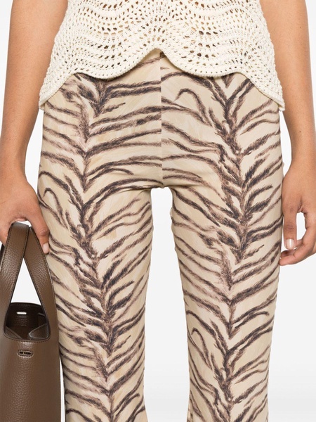 Stella Mc Cartney Tiger Print Nyon Trousers