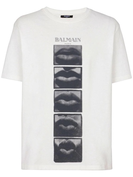 Balmain T Shirt With Vintage Print