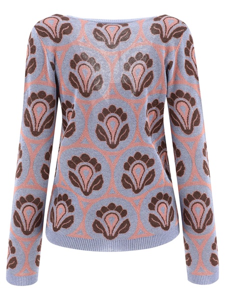 Etro Floral-Jacquard V-Neck Button-Up Cardigan