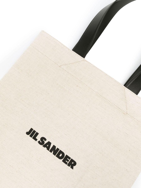 Jil Sander Book Tote Linen Shopping Bag