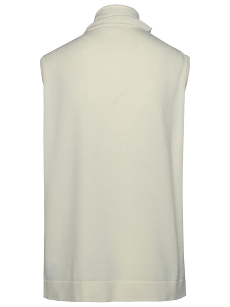 Jil Sander Cream Virgin Wool Tank Top Woman