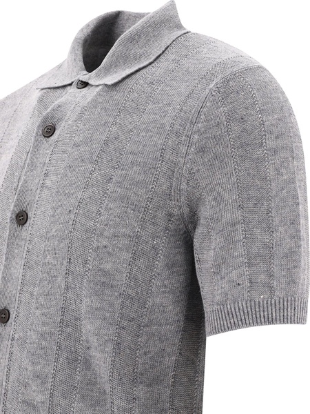 Brunello Cucinelli Textured Rib Knit Shirt