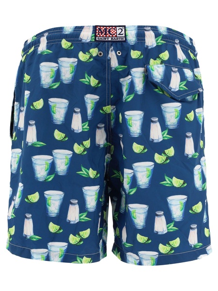 Mc2 Saint Barth All-Over Printed Drawstring Swim Shorts