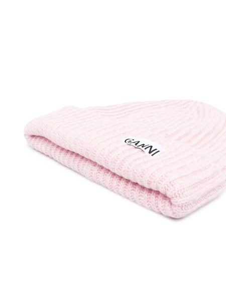 Ganni Logo Wool Beanie