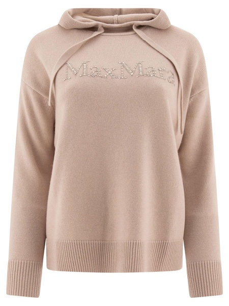 Max Mara S "Gorizia" Knit Hoodie In Wool And Cashmere