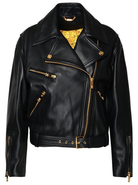 Versace Black Lambskin Jacket