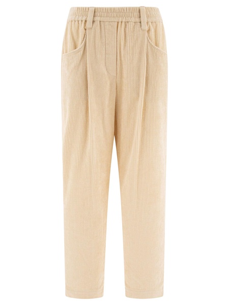 BRUNELLO CUCINELLI Baggy Corduroy High-Rise Trousers