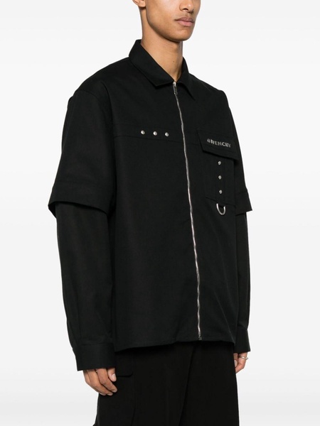 Givenchy Black Shirt With Removable Sleeves Men