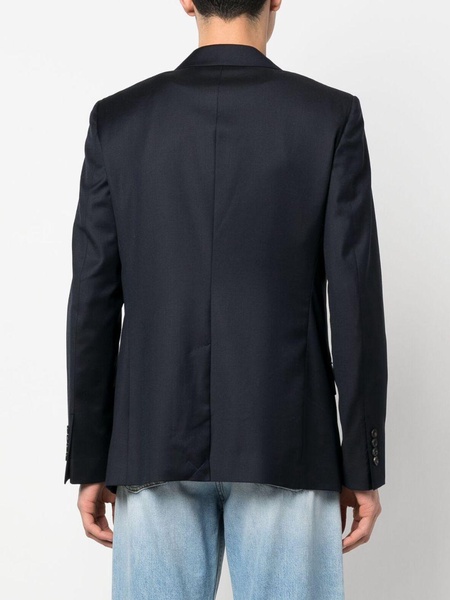 LANVIN Navy Single-Breasted Wool Jacket for Men