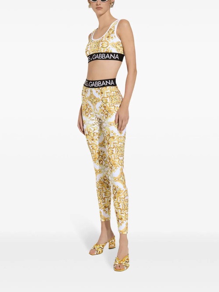 Dolce & Gabbana Leggings With Majolica Print