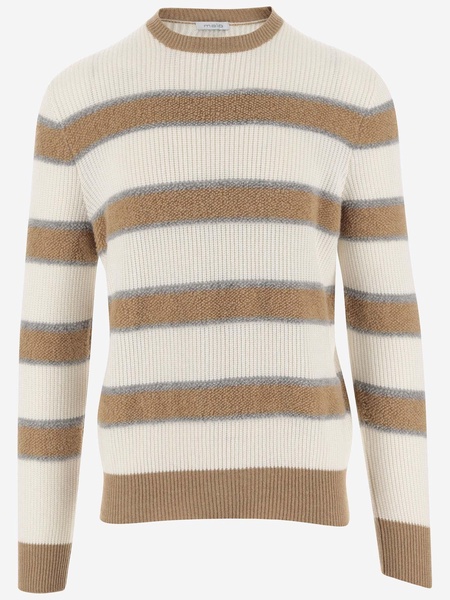 Malo Cashmere Sweater With Striped Pattern