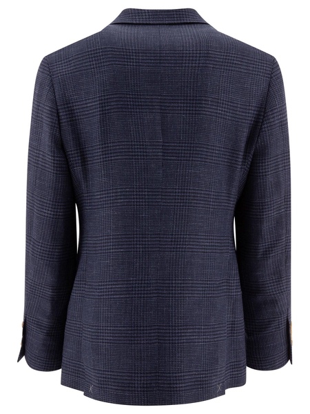 Brunello Cucinelli Prince Of Wales Deconstructed Blazer