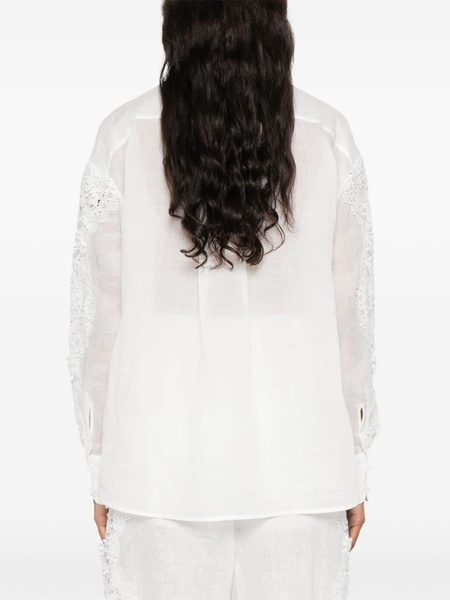 Zimmermann Halliday Shirt In Floral Lace