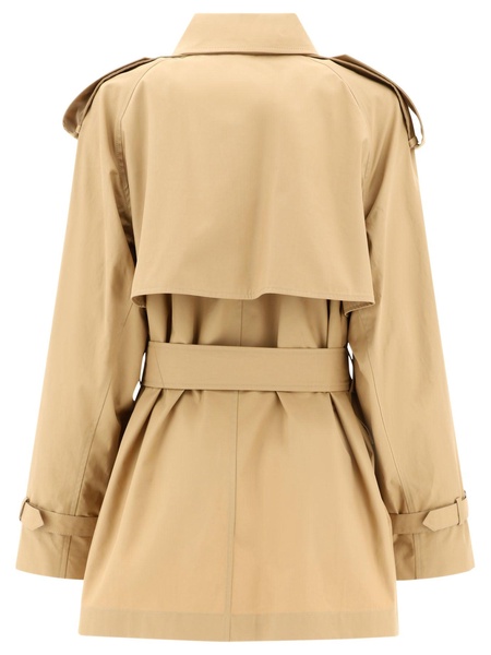 BURBERRY Beige Double-Breasted Midi Trench Jacket for Women