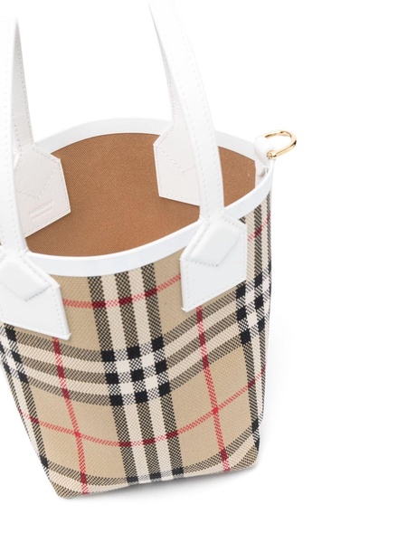 Burberry Check Motif Mini Bucket Bag