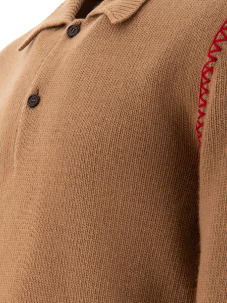 Polo Shirt With Embroidered Marni Logo Polo Shirts Brown