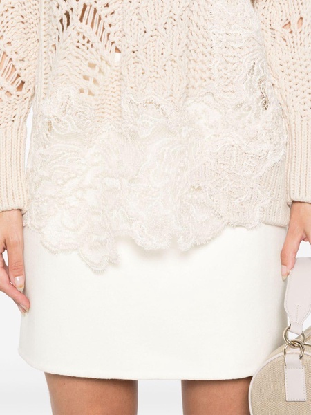 Ermanno Scervino Lace Oversized Sweater