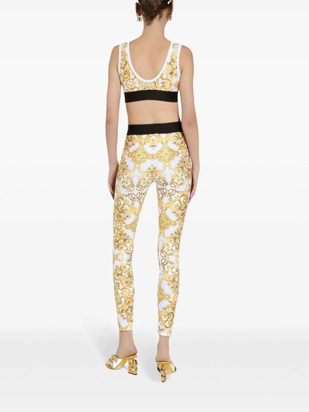 Dolce & Gabbana Leggings With Majolica Print