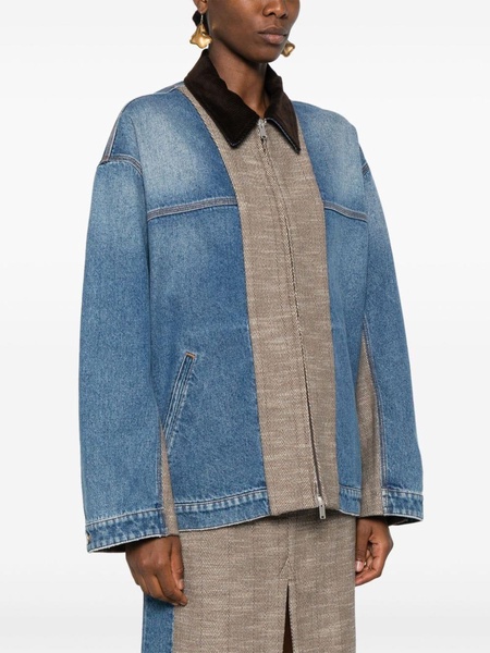 Stella Mc Cartney Denim And Tweed Jacket