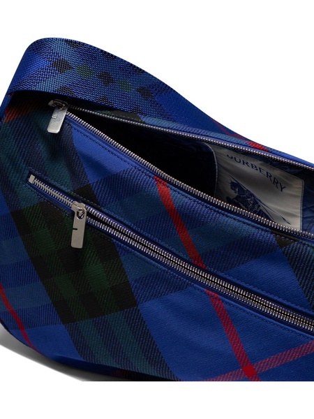 Burberry Shield Tartan-Check Zipped Shoulder Bag