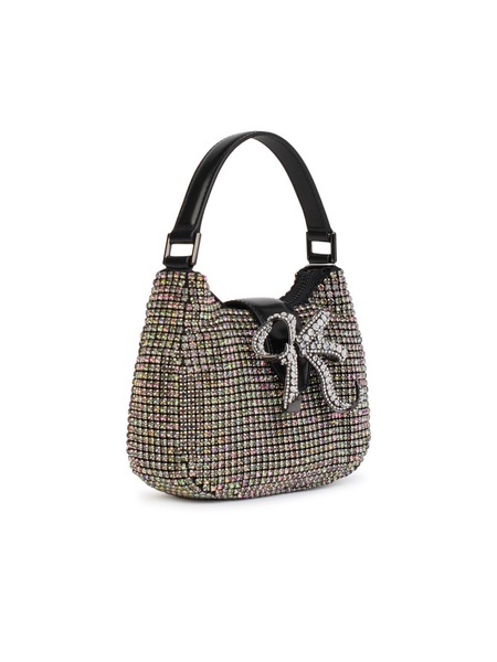 Self Portrait 'Rhinestone' Silver Polyester Handbag