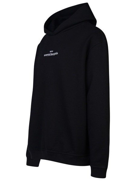 Maison Margiela Black Cotton Hoodie Man