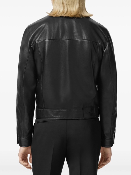 Black Single-Breasted Leather Jacket