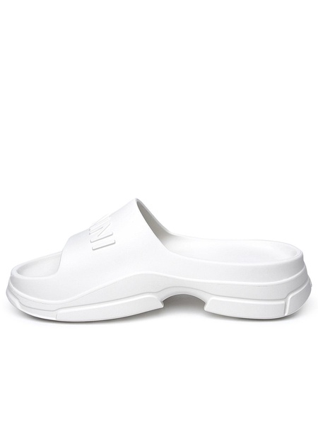 Ganni White Rubber Slippers