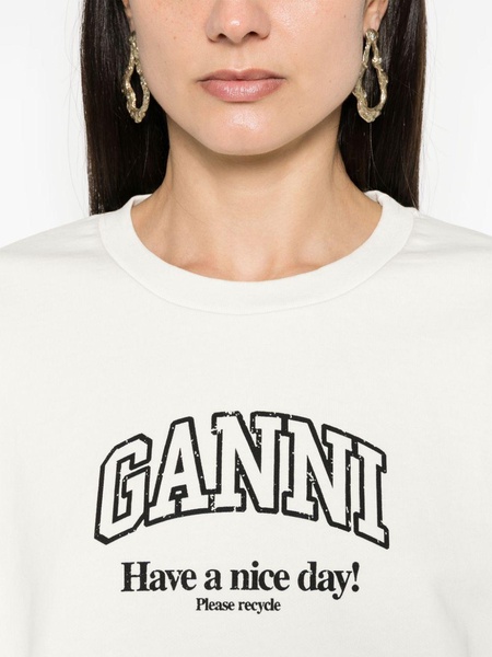 Ganni Organic Cotton Oversized Sweatshirt