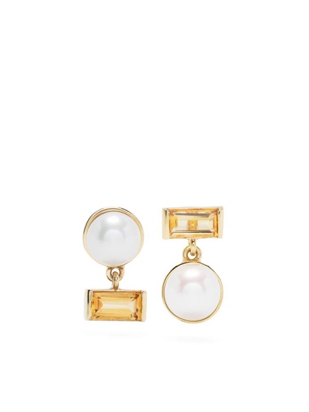 Aliita Earrings Pair Perla+Baguette Ct