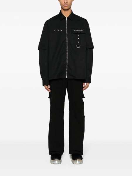 Givenchy Black Shirt With Removable Sleeves Men