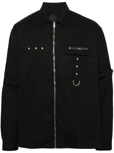 Givenchy Black Shirt With Removable Sleeves Men