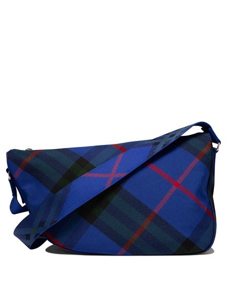 Burberry Shield Tartan-Check Zipped Shoulder Bag