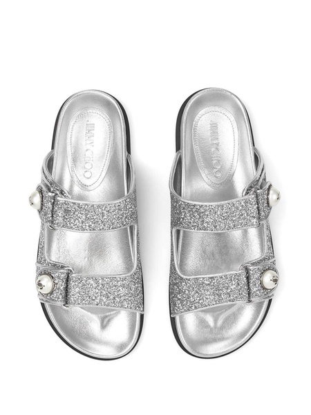 Jimmy Choo Fayence Glittered Sandals