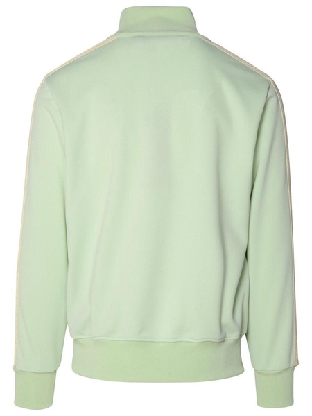 Green Polyester Sporty Sweatshirt